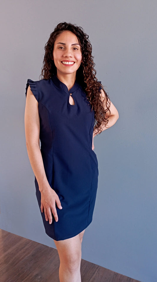 jumper vestido azul marino para enfermera enfermería Chile