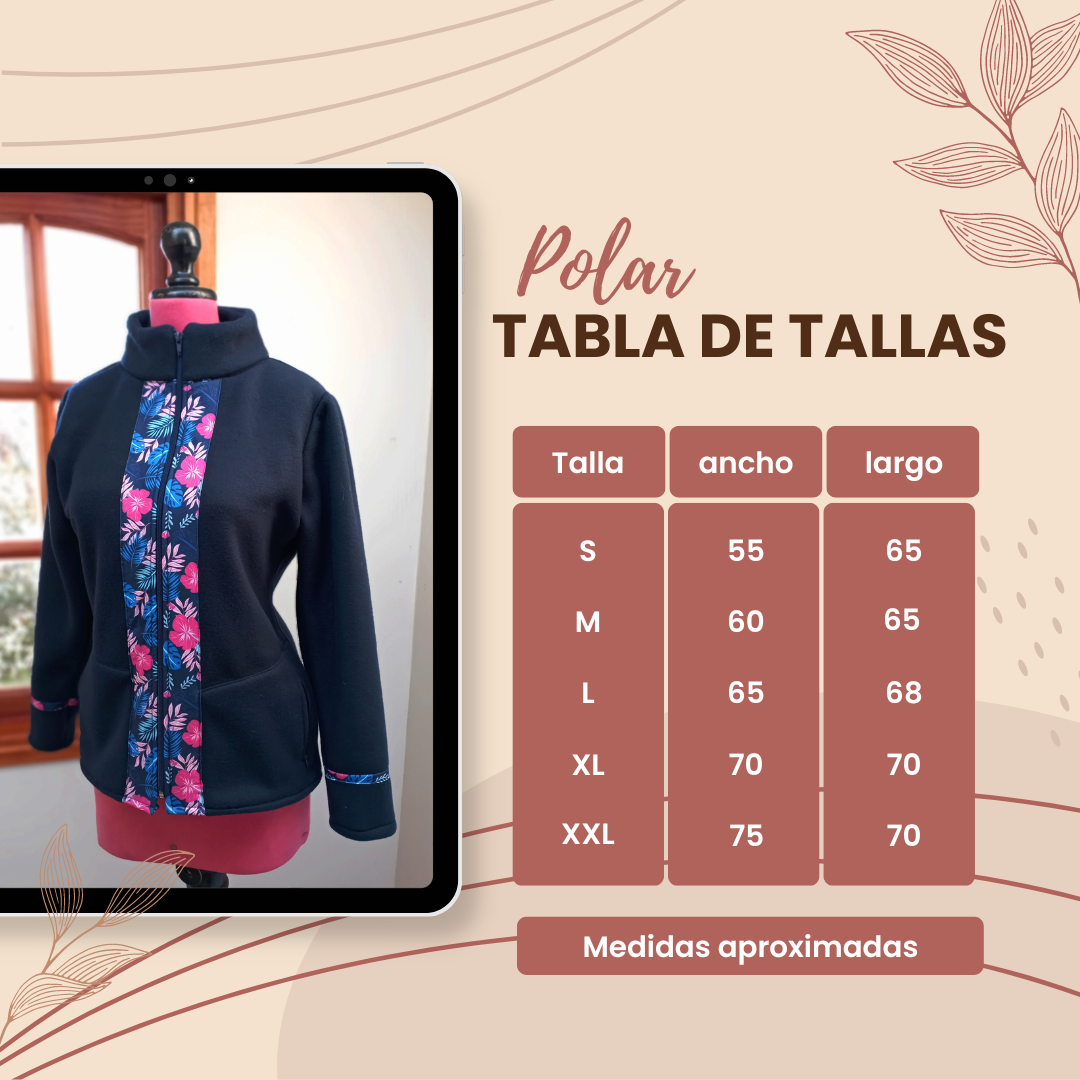 tabla de tallas mujer chilena polar
