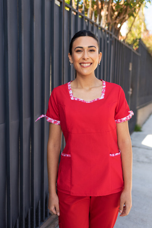 delantal y pantalon para profesional de salud y educación