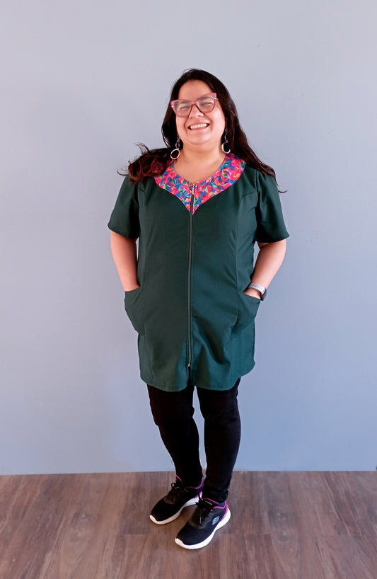 Delantal Sirena Verde botella (1 unidad, entrega inmediata)