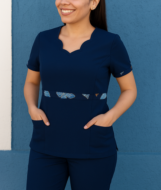 Delantal azul marino m14 (1 unidad, entrega inmediata)