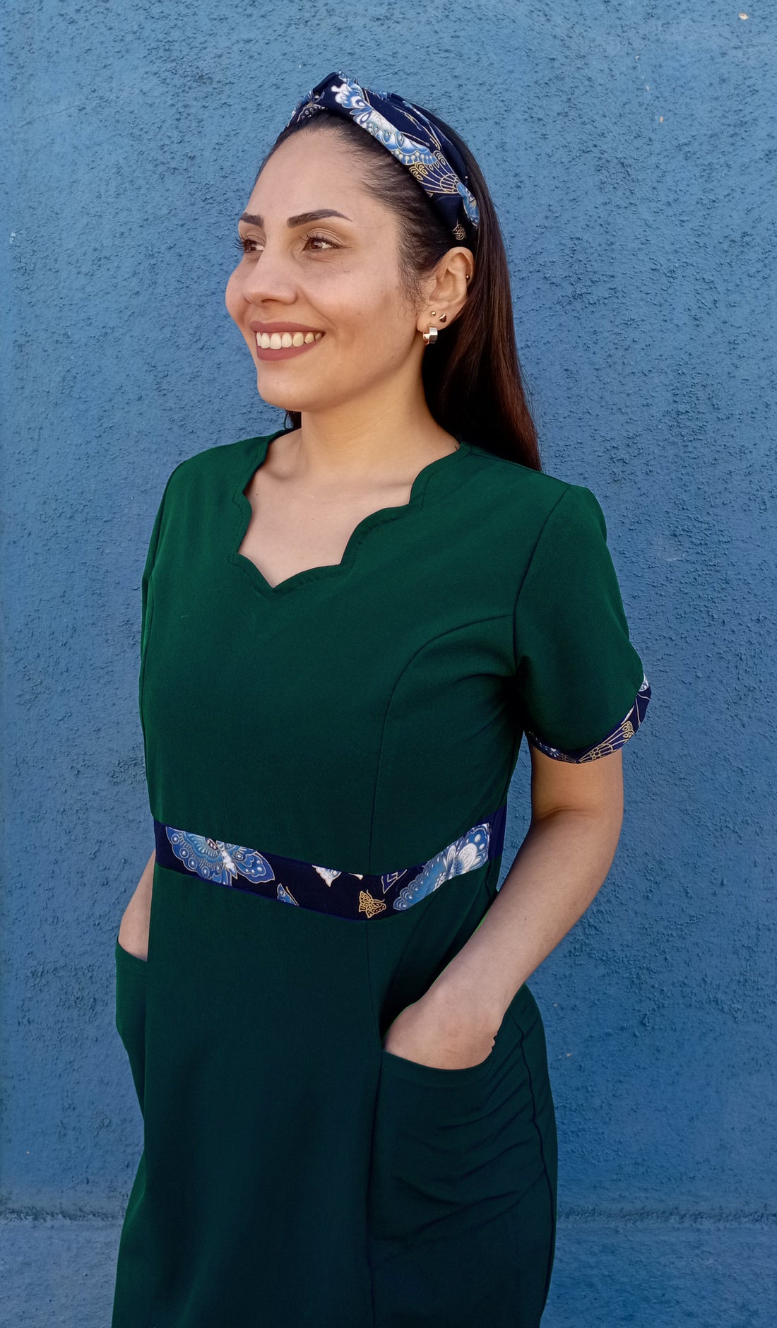 vestido verde para educadora de parvulos chile 