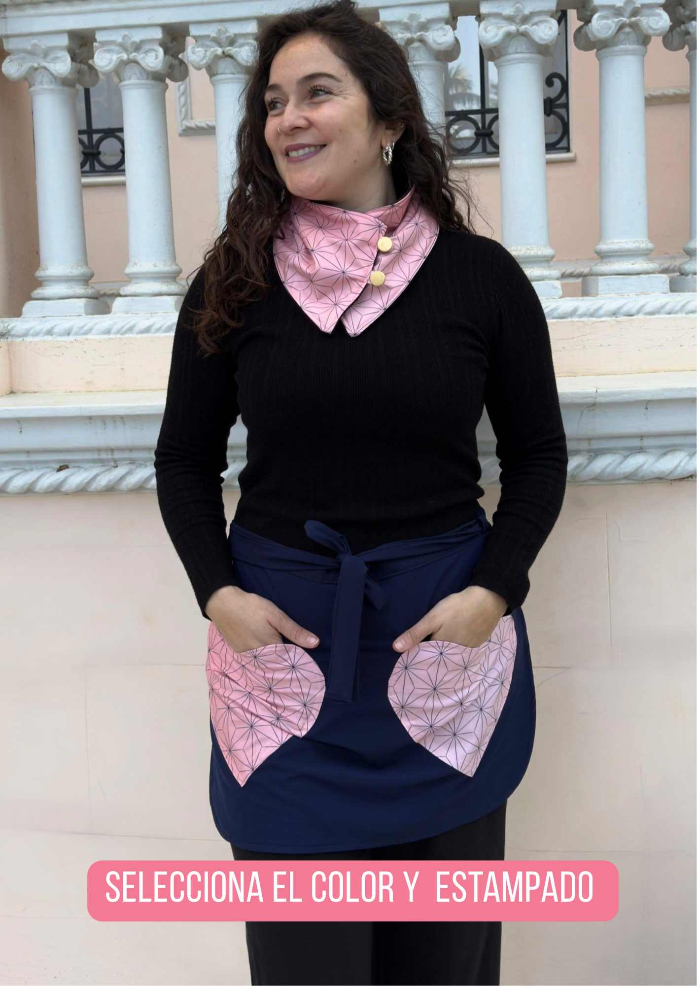 Pechera Amor Corazones: REVERSIBLE para educadoras