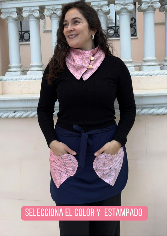 Pechera Amor Corazones: REVERSIBLE para educadoras