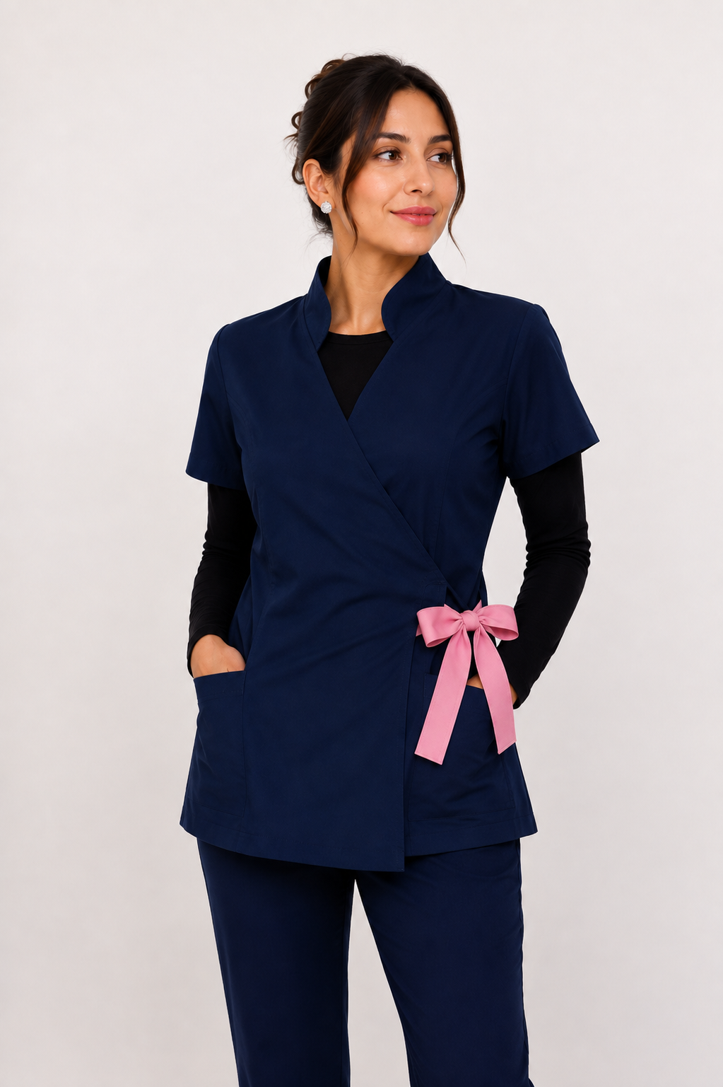 Kimono Valentía corto azul marino en stock (envio rápido)
