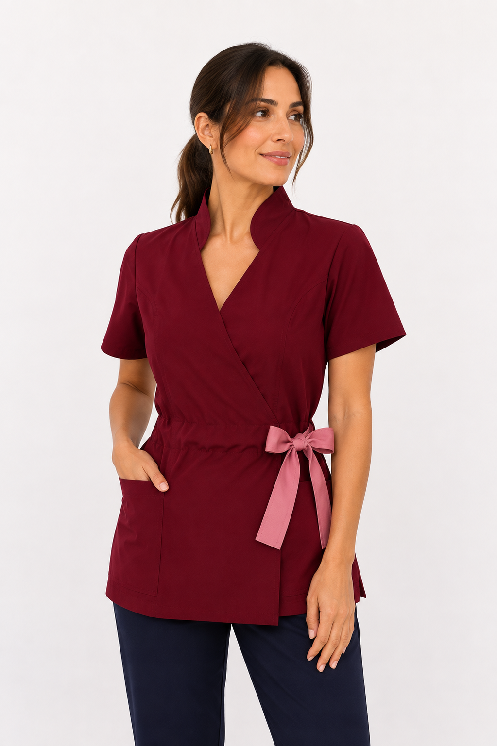 Kimono Valentía corto burdeo en stock (envio rápido)